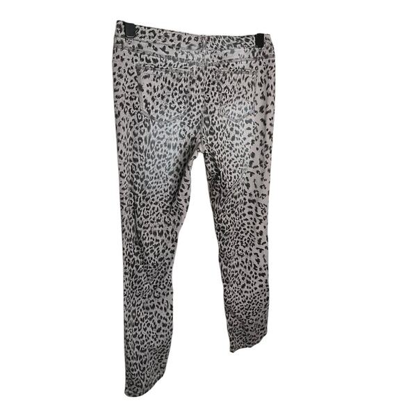 Vanilla Star Jeans Skinny Jeans Mid Rise Stretch Leopard Gray/Black Size 10 NEW - Picture 2 of 8